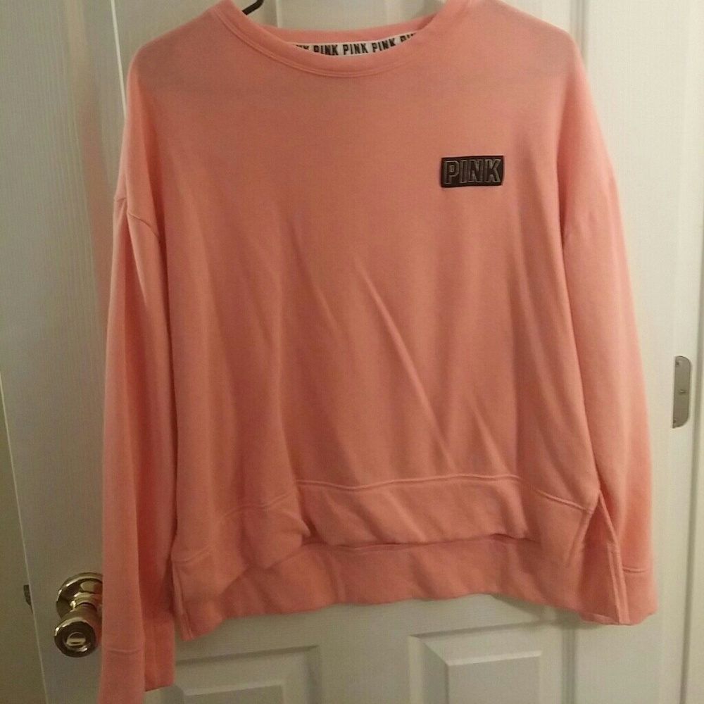 VS PINK peach sweater size small